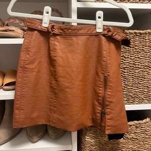 Free people leather miniskirt